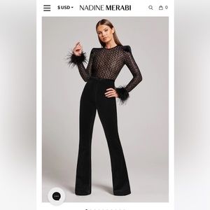 Nadine Merabi MONIQUE BLACK JUMPSUIT